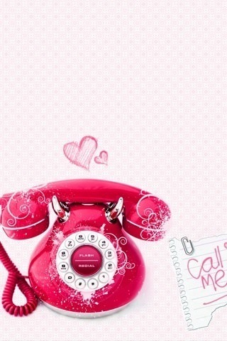 ピンクの電話のスマホ用壁紙 Iphone用 320 480 Wallpaperbox