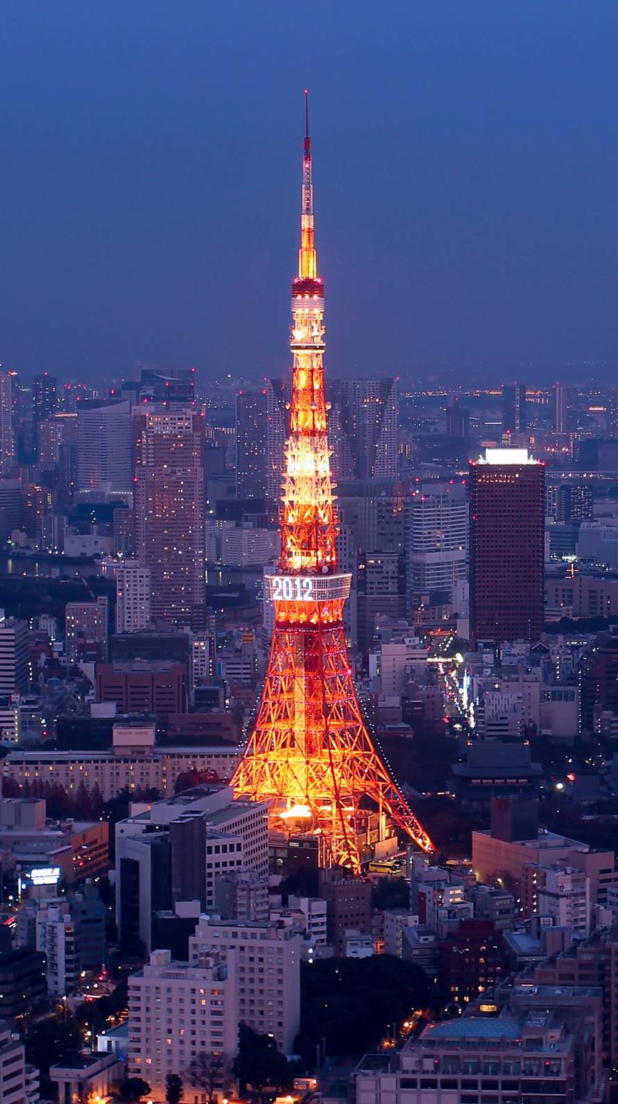 ライトアップされた東京タワー Iphone6壁紙 Wallpaperbox